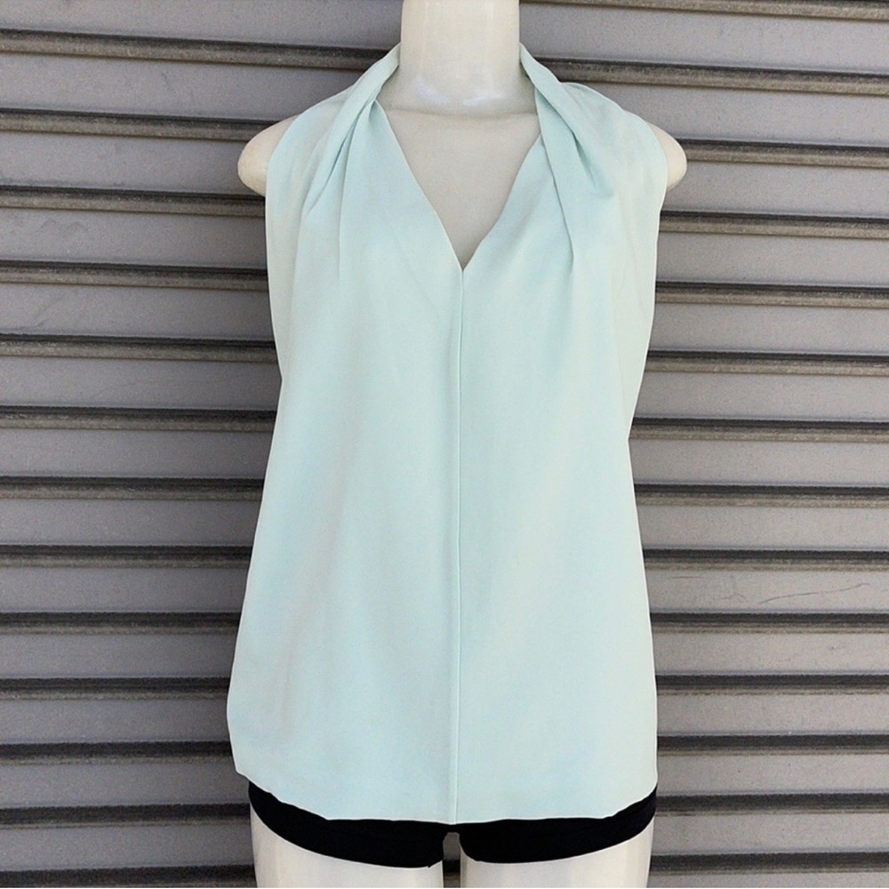 Diane Von Furstenberg Light Green Halter Blouse